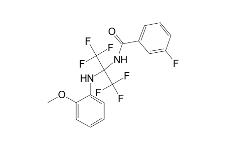 N-[1-(o-Anisidino)-2,2,2-trifluoro-1-(trifluoromethyl)ethyl]-3-fluorobenzamide