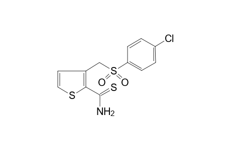 3-([(4-Chlorophenyl)sulfonyl]methyl)-2-thiophenecarbothioamide