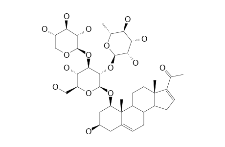 1-BETA,3-BETA-DIHYDROXYPREGNA-5,16-DIEN-20-ONE-1-O-[O-ALPHA-L-RHAMNOPYRANOSYL-(1->2)-O-[BETA-D-XYLOPYRANOSYL-(1->3)]-BETA-D-GLUCOPYRANOSIDE]