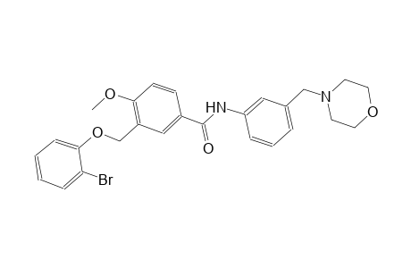 3-[(2-bromophenoxy)methyl]-4-methoxy-N-[3-(4-morpholinylmethyl)phenyl]benzamide