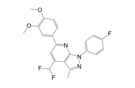 1H-pyrazolo[3,4-b]pyridine, 4-(difluoromethyl)-6-(3,4-dimethoxyphenyl)-1-(4-fluorophenyl)-3-methyl-