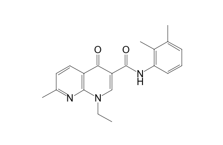 1,4-dihydro-1-ethyl-7-methyl-4-oxo-1,8-naphthyridine-3-carboxy-2',3'-xylidide