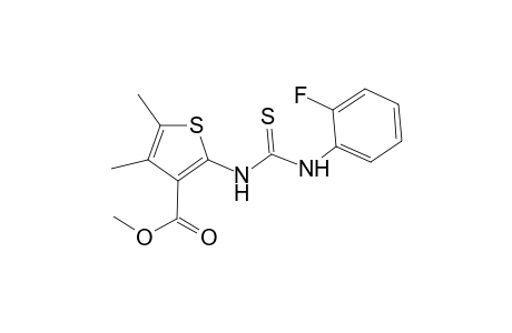 Methyl 2-{[(2-fluoroanilino)carbothioyl]amino}-4,5-dimethyl-3-thiophenecarboxylate