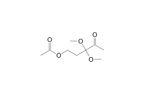 (3,3-Dimethoxy-4-oxidanylidene-pentyl) ethanoate