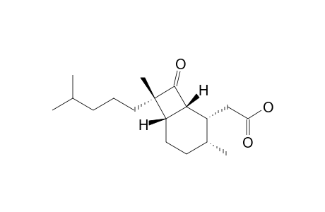 Bicyclo[4.2.0]octane-2-acetic acid, 3,7-dimethyl-7-(4-methylpentyl)-8-oxo-, [1R-(1.alpha.,2.beta.,3.beta.,6.alpha.,7.beta.)]-