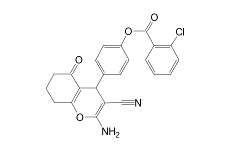 4-(2-Amino-3-cyano-5-oxo-5,6,7,8-tetrahydro-4H-chromen-4-yl)phenyl 2-chlorobenzoate