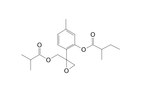 2-(2-((Isobutyryloxy)methyl)oxiran-2-yl)-5-methylphenyl 2-methylbutanoate, (isomer 1)