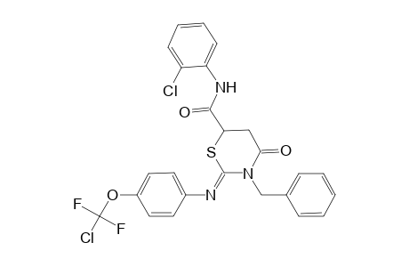 3-Benzyl-2-({4-[chloro(difluoro)methoxy]phenyl}imino)-N-(2-chlorophenyl)-4-oxo-1,3-thiazinane-6-carboxamide