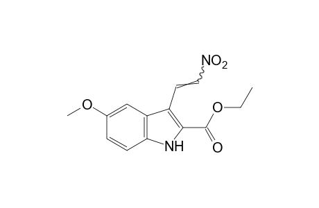 5-methoxy-3-(2-nitrovinyl)indole-2-carboxylic acid, ethyl ester