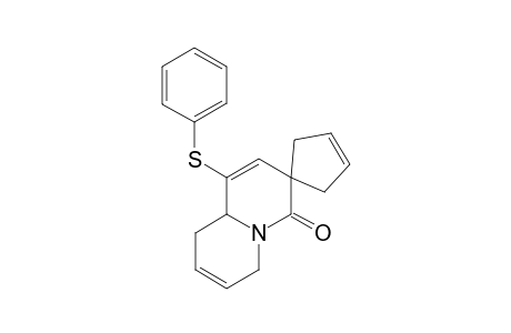 (+-)-1'-Phenylsul fanyl-4',6',9',9a'-tetrahydrospiro(cyclopentane-1,3'-quinolizin)-3-en-4'-one