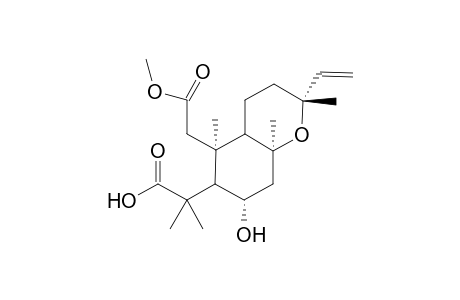 ent-6.alpha..-Hydroxy-2,3-seco-13-epi-manoyl oxide-2,3-dioic acid 2-methyl ester
