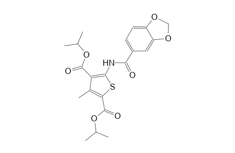 diisopropyl 5-[(1,3-benzodioxol-5-ylcarbonyl)amino]-3-methyl-2,4-thiophenedicarboxylate