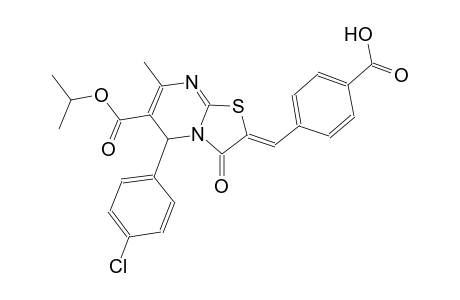 4-[(Z)-(5-(4-chlorophenyl)-6-(isopropoxycarbonyl)-7-methyl-3-oxo-5H-[1,3]thiazolo[3,2-a]pyrimidin-2(3H)-ylidene)methyl]benzoic acid