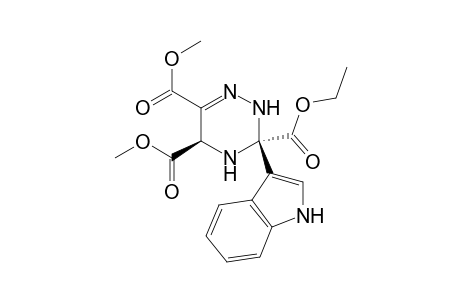 1,2,4-Triazine-3,5,6-tricarboxylic acid, 2,3,4,5-tetrahydro-3-(1H-indol-3-yl)-, 3-ethyl 5,6-dimethyl ester, trans-