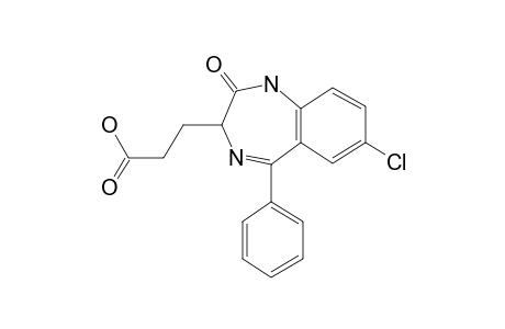 3-(7-Chloro-2-oxo-5-phenyl-2,3-dihydro-1H-1,4-benzodiazepin-3-yl)propionic acid