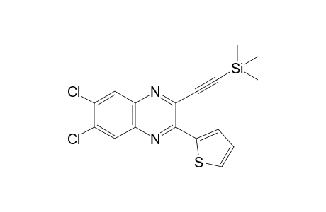 6,7-Dichloro-2-(thiophen-2-yl)-3-((trimethylsilyl)ethynyl)quinoxaline