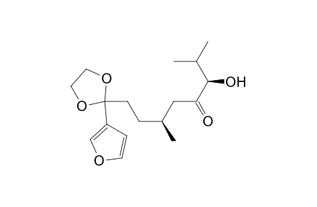 4-Octanone, 8-[2-(3-furanyl)-1,3-dioxolan-2-yl]-3-hydroxy-2,6-dimethyl-, (R*,S*)-(.+-.)-