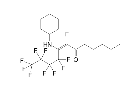 1-(Cyclohexylamino)-2-fluoro-1-perfluorobutyl)oct-1-en-3-one