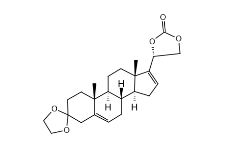 20β,21-dihydroxypregna-5,16-dien-3-one, cyclic ethylene acetal, cyclic carbonate