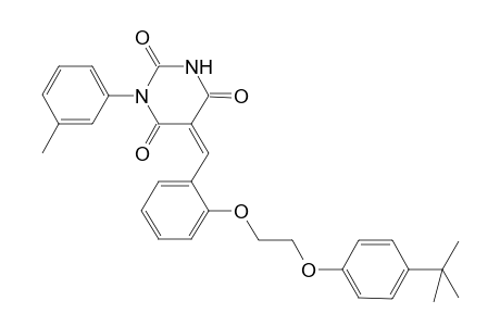 (5Z)-5-[2-[2-(4-tert-butylphenoxy)ethoxy]benzylidene]-1-(m-tolyl)barbituric acid