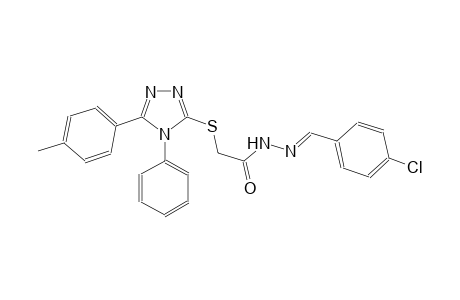 acetic acid, [[5-(4-methylphenyl)-4-phenyl-4H-1,2,4-triazol-3-yl]thio]-, 2-[(E)-(4-chlorophenyl)methylidene]hydrazide