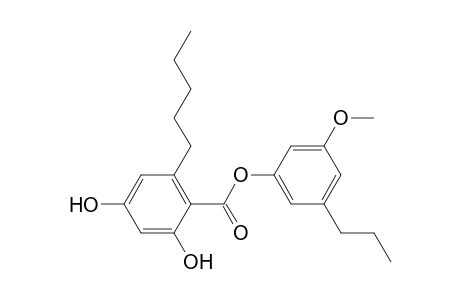 3'-Methoxy-5'-propylphenyl 2,4-dihydroxy-6-pentylbenzoate