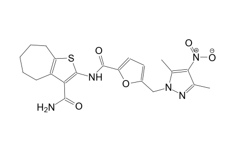 2-({5-[(3,5-dimethyl-4-nitro-1H-pyrazol-1-yl)methyl]-2-furoyl}amino)-5,6,7,8-tetrahydro-4H-cyclohepta[b]thiophene-3-carboxamide