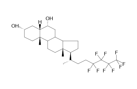 3ALPHA,6ALPHA-DIHYDROXY-24,24,25,25,26,26-HEXAFLUORO-26-TRIFLUOROMETHYL-27-NOR-5BETA-CHOLESTANE