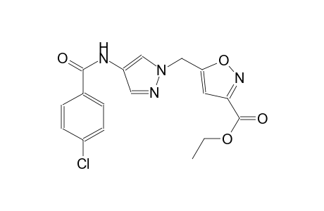 3-isoxazolecarboxylic acid, 5-[[4-[(4-chlorobenzoyl)amino]-1H-pyrazol-1-yl]methyl]-, ethyl ester