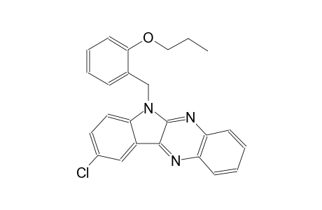 2-[(9-chloro-6H-indolo[2,3-b]quinoxalin-6-yl)methyl]phenyl propyl ether