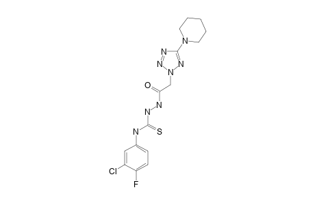 4-(3-chloro-4-fluorophenyl)-1-[(5-piperidino-2H-tetrazol-2-yl)acetyl]-3-thiosemicarbazide