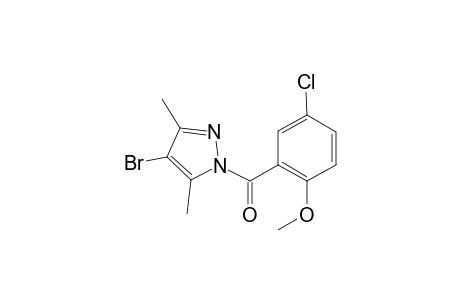 4-bromo-1-(5-chloro-2-methoxybenzoyl)-3,5-dimethyl-1H-pyrazole