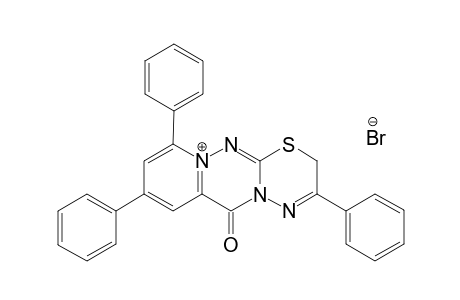 3-Phenyl-6-oxo-8,10-diphenyl-2H,6H-pyrido[2,1-f][1,3,4]thiadiazino[2,3-c][1,2,4]triazin-11-ium bromide