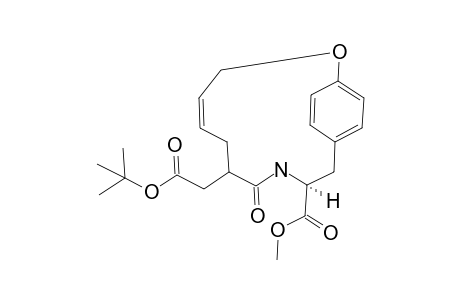 Methyl 9-aza-7-tert-butoxycarbonylmethyl-8-oxa-2-oxobicyclo[10.2.2]hexadeca-1,4,12,15-tetraene-10S-carboxylate