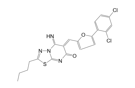 7H-[1,3,4]thiadiazolo[3,2-a]pyrimidin-7-one, 2-butyl-6-[[5-(2,4-dichlorophenyl)-2-furanyl]methylene]-5,6-dihydro-5-imino-, (6Z)-