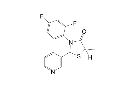 3-(2,4-difluorophenyl)-5-methyl-2-(3-pyridyl)-4-thiazolidinone