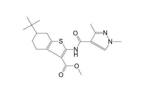 benzo[b]thiophene-3-carboxylic acid, 6-(1,1-dimethylethyl)-2-[[(1,3-dimethyl-1H-pyrazol-4-yl)carbonyl]amino]-4,5,6,7-tetrahydro-, methyl ester