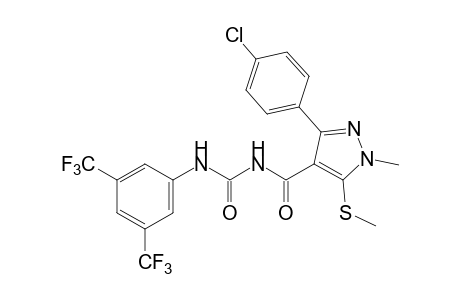 1-{[3-(p-CHLOROPHENYL)-1-METHYL-5-(METHYLTHIO)PYRAZOL-4-YL]CARBONYL}-3-(alpha,alpha,alpha,alpha',alpha',alpha'-HEXAFLUORO-3,5-XYLYL)UREA