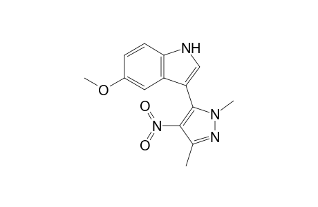 3-(1,3-DIMETHYL-4-NITROPYRAZOL-5-YL)-5-METHOXYINDOLE