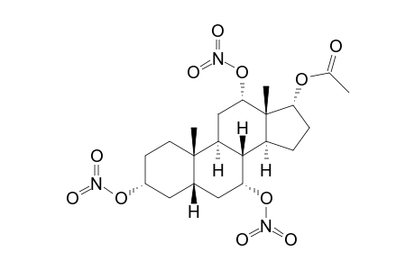 (3.alpha.,5.beta.,7.alpha.,12.alpha.,17.alpha.)-Androstane-3,7,12,17-tetrol 17-acetate 3,7,12-trinitrate