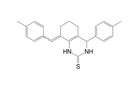 3,4,5,6,7,8-hexahydro-8-(p-methylbenzylidene)-4-p-tolyl-2(1H)-quinazolinethione