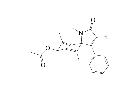 (5R,8R)-3-iodo-1,6,9-trimethyl-2-oxo-4-phenyl-1-azaspiro[4.5]deca-3,6,9-trien-8-yl acetate