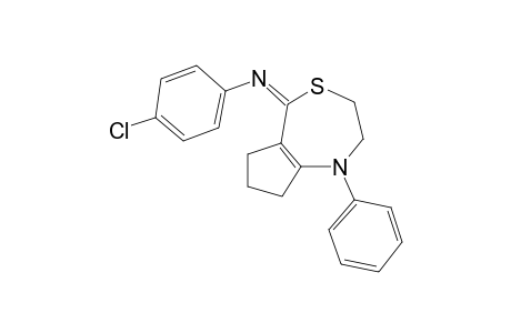 2,3,5,6,7,8-Hexahydro-1-phenyl-5-(p-chlorophenylimino)-1H-cyclopenta[E][1,4]thiazepine