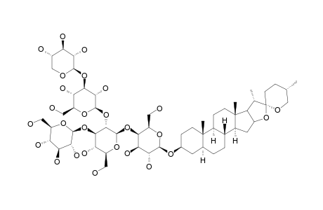 POLIANTHOSIDE-B;TIGOGENIN-3-O-BETA-D-XYLOPYRANOSYL-(1->3)-BETA-D-GLUCOPYRANOSYL-(1->2)-[BETA-D-GLUCOPYRANOSYL-(1->3)]-BETA-D-GLUCOPYRANOSYL-