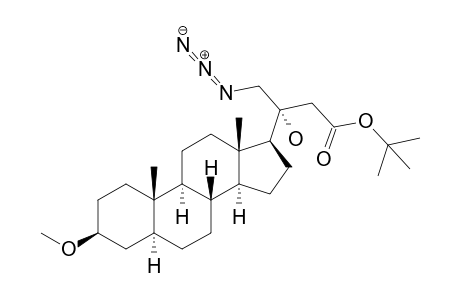 t-Butyl 3-.beta.-methoxy-21-.alpha.-hydroxy-21-azido-23-nor-5-.alpha.-cholanoate