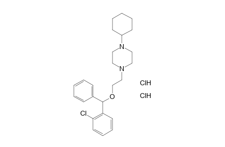 1-{2-[(o-chlorophenyl)phenylmethoxy]ethyl}-4-cyclohexylpiperazine, dihydrochloride