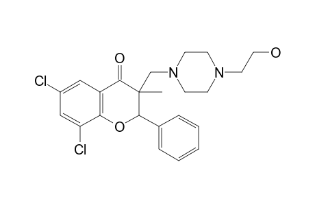 6,8-dichloro-3-{[4-(2-hydroxyethyl)-1-piperazinyl]methyl}-3-methylflavanone
