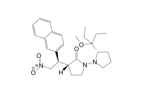 1-{[2'-(Diethyl)(methoxyl)methyl]-1'-pyrrolidinylidene}-3-[2"-nitro-1"-(2'"-naphthyl)ethyl]pyrrolidin-2-one