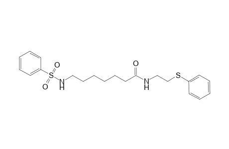 7-(benzenesulfonamido)-N-(2-phenylsulfanylethyl)heptanamide