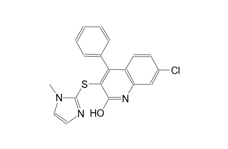 2-quinolinol, 7-chloro-3-[(1-methyl-1H-imidazol-2-yl)thio]-4-phenyl-